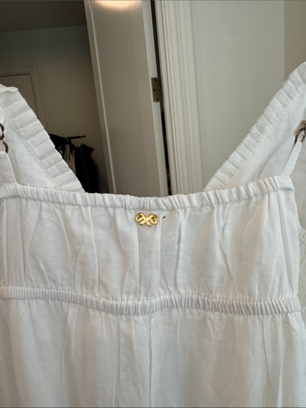 NWT PQ Swim White Lace-Detail Maxi Dress with Spaghetti Straps - Picture 8 of 8